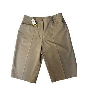 Monterey Club Womens Tan Knee-Length Bermuda Shorts Size 6 Stretch Fabric New W/